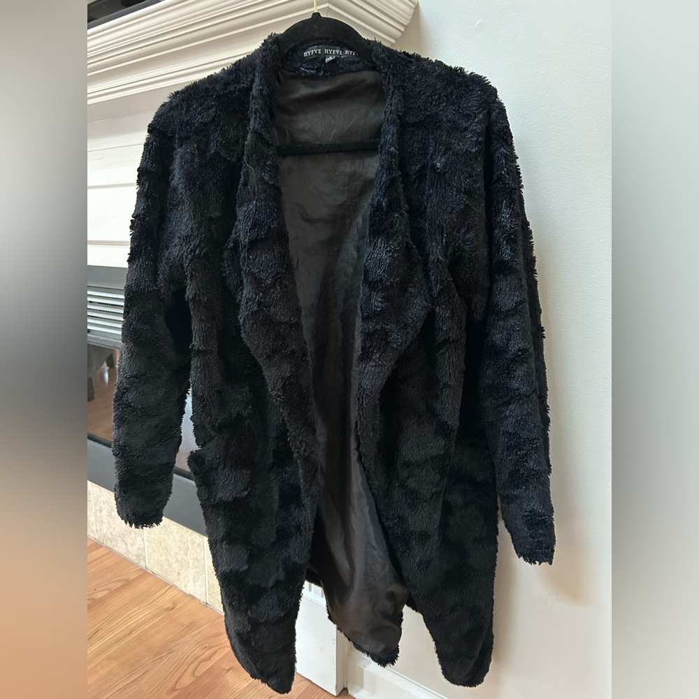 Vintage black fur coat